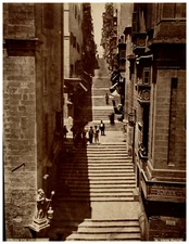 Malta, Valletta, Stada Santa Lucia, Agius Vintage Print, Albumen Print 
