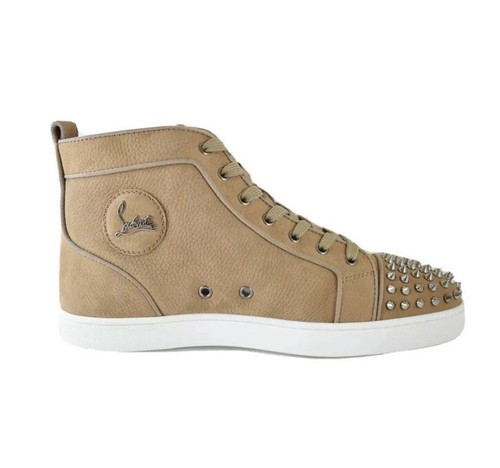 lou spikes flat suede