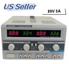 Tekpower TP-3005D-3 Triple Outputs Linear-Type DC Power Supply, 0-30 Volts 0-5 A