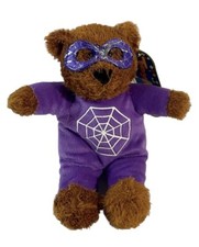 Sugar Loaf Masked Teddy Bear Purple 10 Ultra Plush Stuffed Halloween Toy NWT