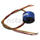 6Wires 380V AC/DC 10A 12.7MM Dia Metal Capsule Conductors Slip Ring Blue