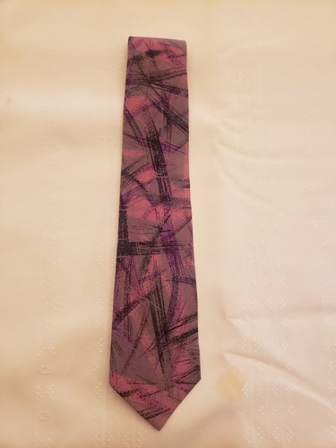 Carlo Palazzi Made In Italy Multi-Color Abstract 100% Silk Necktie Neck Tie - Picture 2 of 4