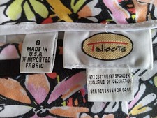 Talbot's size 8 bright floral pants, straight leg. Excellent condition