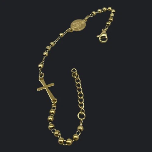 Rosario bracciale da uomo grani legno nero San Benedetto | vendita online su