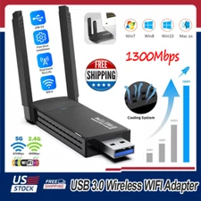 1300Mbps USB 3.0 Wireless WIFI Adapter Long Range Dongle Dual Band Network US