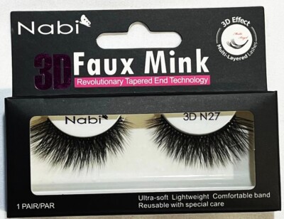 False Eye Lashes 3D Faux Mink Nabi 3D N27 Reusable Beauty Fashion Lightweight