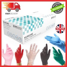 100 Nitrile Gloves Black Blue Vinyl Disposable Glove Tattoo Powder Latex Free