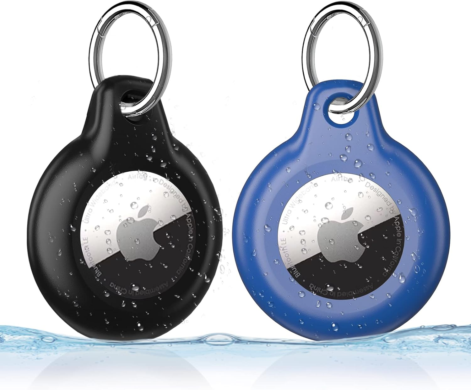 2 Pack Airtag Keychain Holder for Luggage Tracking