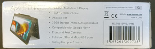 Venturer RCA Apollo 11 Pro Android 32GB Tablet With Detachable Keyboard New - Picture 2 of 2