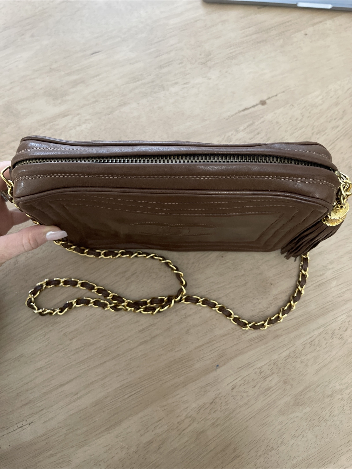 100 Authentic Vintage Chanel Brown Camera Bag Gem