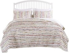 Greenland Home Fashions Quilt Set King Size Multicolor Machine Washable 3-Piece