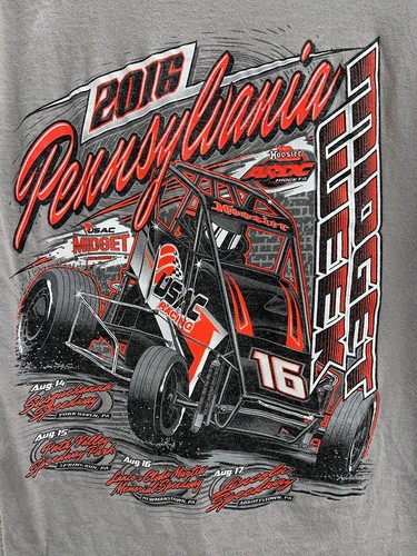 Pennsylvania Midget Week USAC Racing 2016 Grafik Kurzarm T-Shirt - Bild 6 von 14
