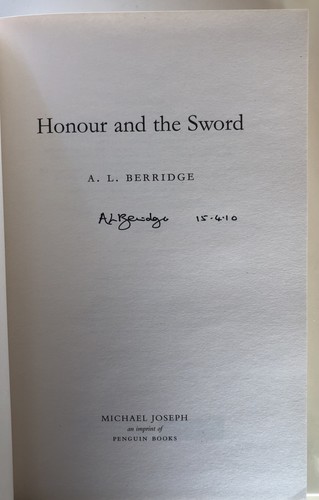 Honour & The Sword - A. L. Berridge **SIGNED & Dated** + Postcards ~ Unread - Picture 2 of 11