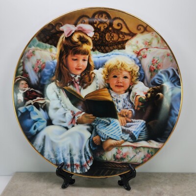 Sandra Kucks The Barefoot Children '' Night-Time Story'' Collector Plate 1985 USA