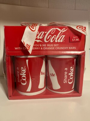 Coca Cola You & Me Mug Set EXPIRED 2016  Set of Two Mugs NIP 