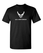 US--USAF- UNITED STATES AIR FORCE -Military-Physical-Training-T-Shirts SHEILD
