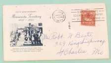 Sc 976 3c 1949 Fort Bliss Centennial Osteopathy Diamond Jubilee St Louis Cancel