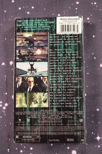 Matrix Reloaded (VHS, 2003) New/Sealed, Warner Bros Watermark - Keanu Reeves - Picture 3 of 6