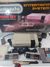 Nintendo NES Bundle ~ Console, Action Set Box, Controllers, Cords, Zapper, Game