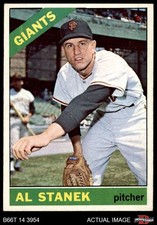 1966 Topps #437 Al Stanek No Yellow Streak Giants COMMON VARIATION 5 - EX