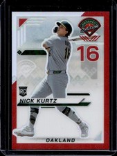 2025 Panini Prospect Edition Nick Kurtz Holo Ticket RC Red Rookie #/199 A's
