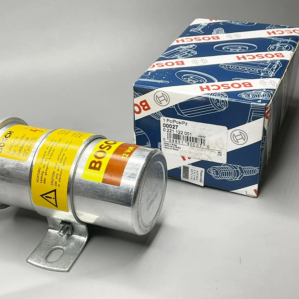 Bobina de encendido Bosch 00027 para 69-86 BMW 528i Benz SE Porsche 928 Volvo 021122001 Foto 2 de 4