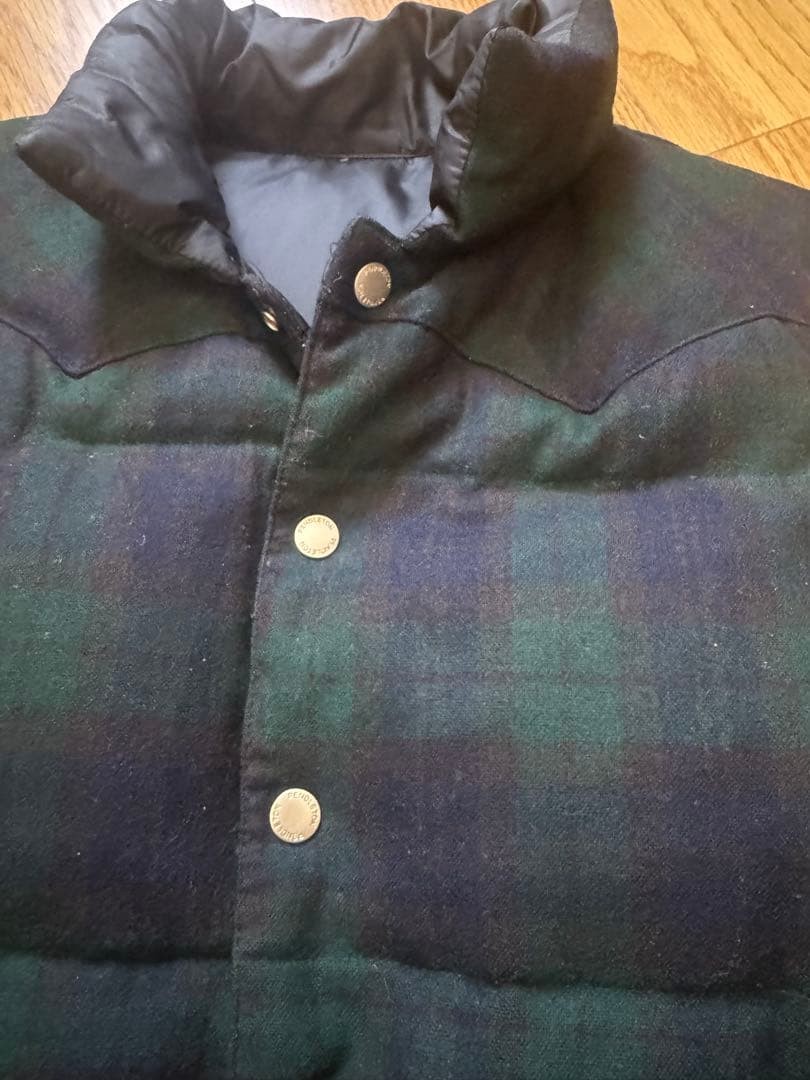 Pendleton Reversible Check Down Vest Dark Green/N… - image 2
