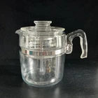 Vintage Pyrex Flameware Glass 6-9 Cup Percolator Coffee Pot Complete - 7759