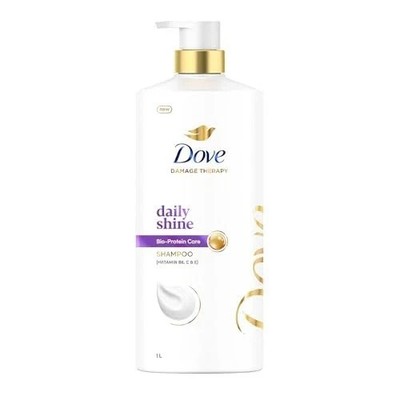 Dove Daily Shine Shampoo 1L Soft Shiny Smooth Hair Care