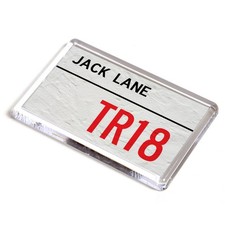 FRIDGE MAGNET - Jack Lane TR18 - UK Postcode