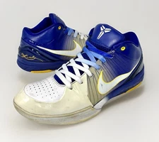 Nike Kobe 4 Gradient Home White-Concord-Midwest Gold 344335-113 Mens US Sz. 10.5