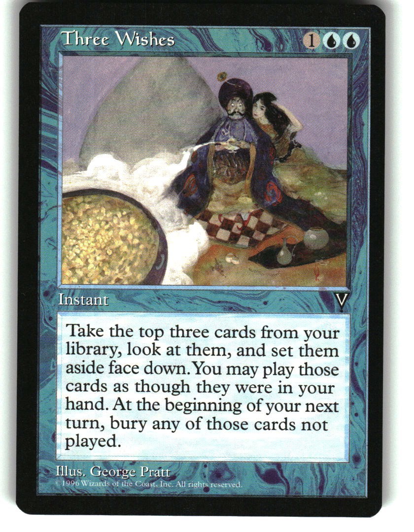 Magic the Gathering - Visions Three Wishes 1997 Rare