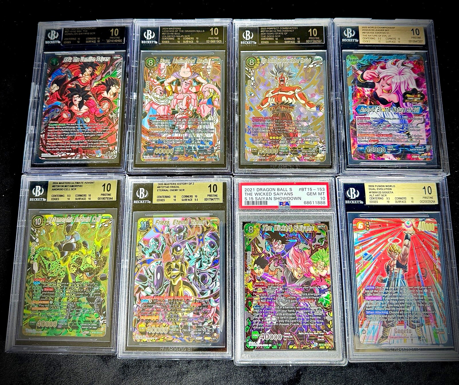 Dragon Ball Super Graded Lot - BGS Black Label, BGS 10 Pristine, PSA 10
