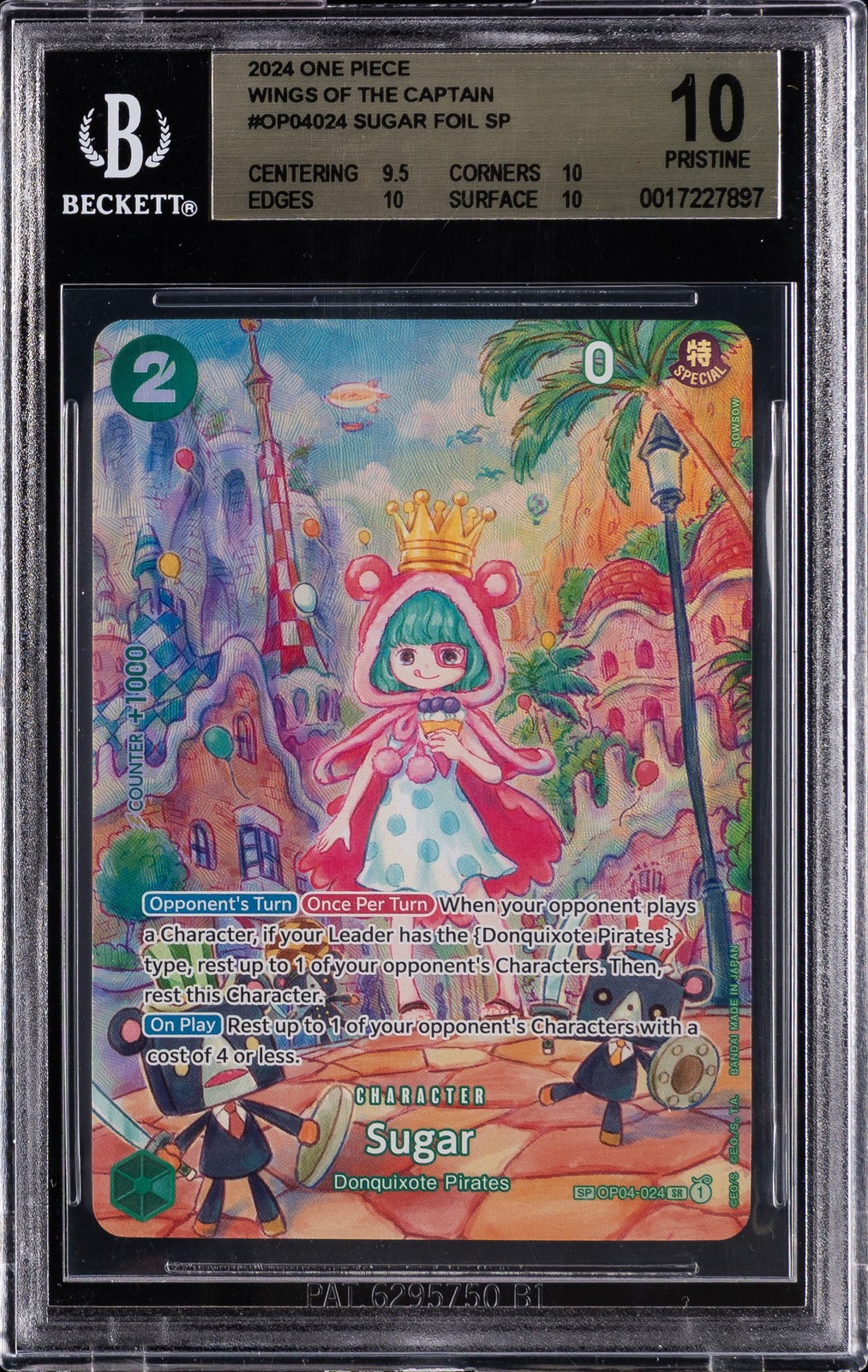 2024 ONE PIECE WINGS OF THE CAPTAIN FOIL SP #OP04024 SUGAR BGS 10