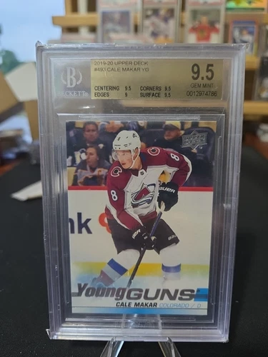 Cale Makar 2019-20 UD Young Guns Rookie BGS 9.5 True Gem Mint Avalanche RC