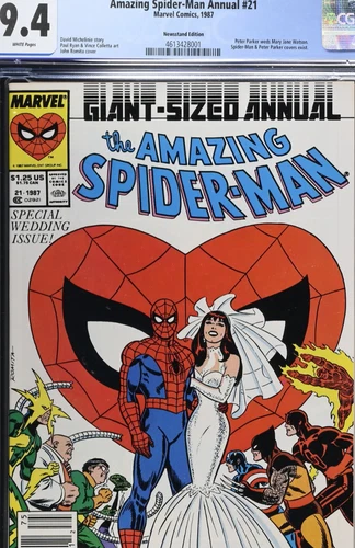 Amazing Spider-Man Annual #21 CGC 9.4 NEWSSTAND Cover A Wedding Issue Key