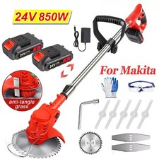 24V Cordless Strimmer Grass Trimmer Electric Tree Garden Weed Cutter 2 Battery
