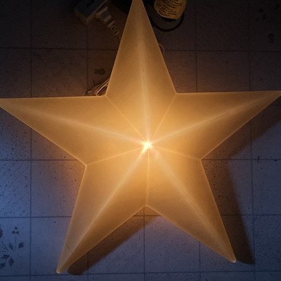 Grand Venture 15'' Gold Star Plastic Blow Mold Christmas Decoration VTG 1999 USA