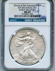 2013(S) Eagle S$1 American Silver NGC MS 69 Struck At San Francisco EARLY RELEAS
