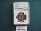 1957 US Ben Franklin Silver Half Dollar - PROOF -  NGC rated PF 68 - #56