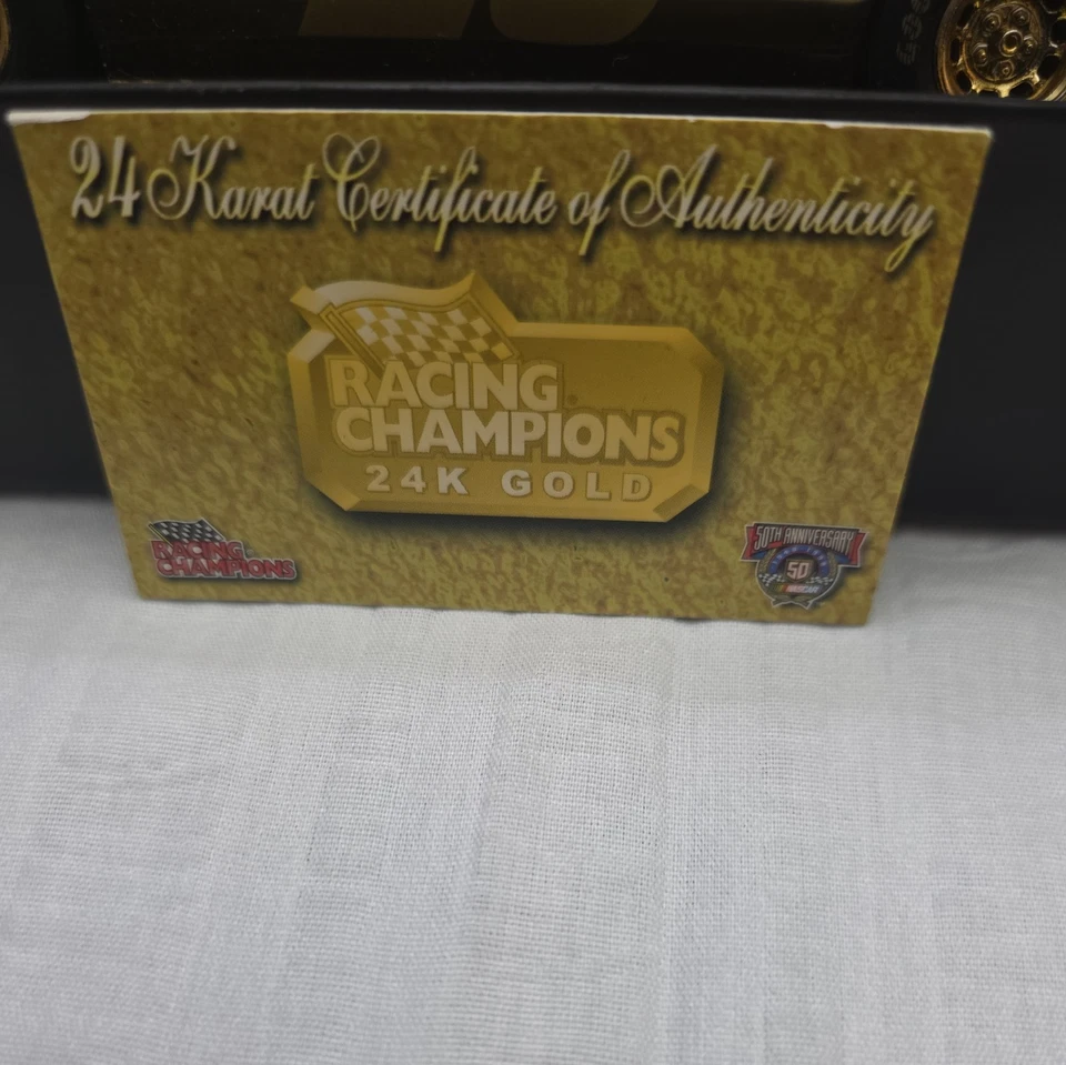 Coche chapado en oro #26 Johnny Benson Cheerios 1998 Nascar 50 aniversario con estuche Foto 3 de 4