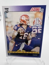 Trevor Lawrence 2021 Score Throwback #TB1 Rookie Card Clemson Jaguars. rookie card picture