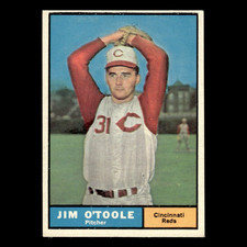 Jim OToole #328 1961 Topps Cincinnati Reds Baseball Card MLB EX