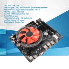 ^^ DDR3 Motherboard Dual Channel 8G Memory PCIe X16 6 USB2.0 VGA HD Output 4 Ph