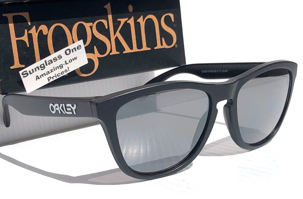 NEW Oakley Frogskins Matte Black PRIZM POLARIZED Black Lens