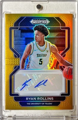2022 Panini Prizm DP Ryan Rollins Gold Prizm Rookie Auto /10 Milwaukee Bucks RC