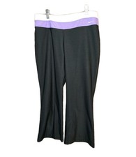 NIKE Dri-FIT Yoga Pants GUC Athleisure Workout Stretch Black Purple 🖤💜