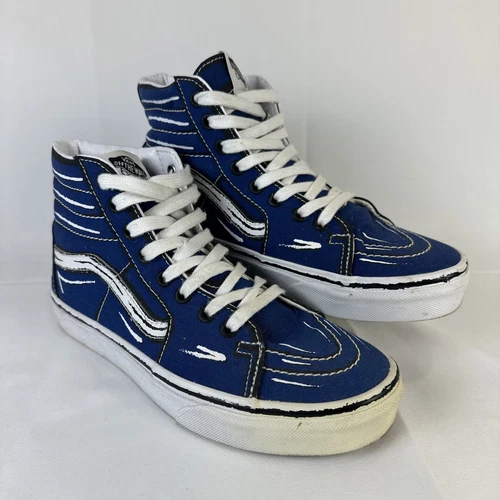 SCARPA DA SKATE VANS SK8 HI Cartoon SKETCH VERO BLU
