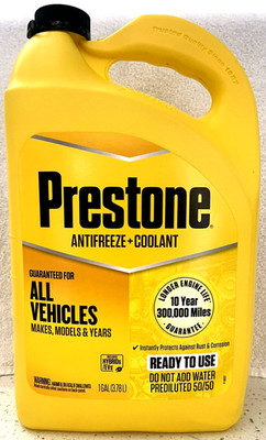Prestone All Vehicles - 10yr/300k Mi - Antifreeze+Coolant (1 gal - Ready to Use)