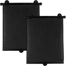 2 Pack Roller Car Side Window Sun Shade Retractable Car Window Shade UV Sun